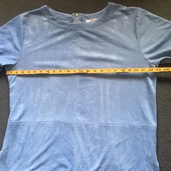 H by Halston light blue suede Blouse - Picture 4 of 7